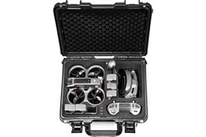 LEKUFEE Étui Rigide Étanche pour DJI Avata 2 Drone/Fly More Combo/DJI Goggles 3/DJI RC Motion 3/DJI FPV Télécommande 3 et Plus d'Accessoires (boîtier Seul)