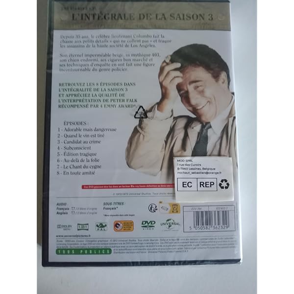 Columbo: The Complete Fourth Season [Francia] [DVD]: Amazon.es