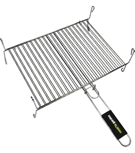 Grille Barbecue En Acier Inoxydable 50x38 Cm Algon – Pour Cuisson Uniforme Sur Charbon Ou Bois