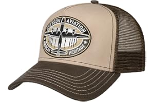 Stetson Czapka Trucker AviationMężczyźni - tirowca baseball cap z meshu daszkiem, daszkiem Jesień Lato Wiosna Zima wiosna-lato jesień-zima - One Size beżowy