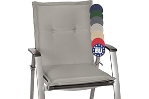 Beautissu Loft NL 100 x 50 x 6 poduszka na krzesło ogrodowe, siedzisko i oparcie wypełnienie miękką pianką poduszka w kolorze jasnopopielatym