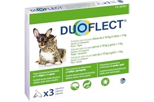 CEVA Duoflect 3 Pippettes de Solution Anti Puces/Poux/Tiques pour Chat/Chien