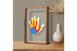 Crenze Family Handprint Kit, DIY Keepsake Frame, Hand Prints Ornament Kit, Family Gifts for Grandparents, New Parents, Mother's Day, Father's Day, Birthday