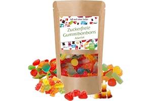 Zuckerfreie Gummibonbons Allerlei/Mix von LCW | 250g Beutel | zuckerfrei, 0g Zucker | fettfrei | Fruchtgummi/Gummibärchen ohne Zucker mit Süßungsmittel Maltit