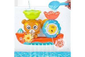 RILSO Jouet de Bain 1 2 3 An,Jouet Bain BéBé 1 An,Jouet Bain Enfant 1 2 3 An,Jeux Bain Bebe 1 2 3 An,Cadeau Garcon Fille 1-12 An,Jouet Enfant 1-3 An,Jouet de Bain Pour Bebe,Jouet Bain Bebe 6-12-18Mois