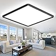 zemty 36W 4200LM 41CM LED Ceiling Light, 3000K/4500K/6500K Black Bathroom Lights Waterproof, Square Flush Modern Ceiling Lighting for Kitchen Bedroom Living Room Office