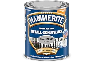 Hammerite Metallschutzlack Glänzend, Silber, 750ml