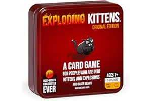 Exploding Kittens Original Edition in Collectible Tin - 2-5 Players - Ages 7+ - 15 Minutes to Play - High Stakes Card Game - Party Game, Family Game Night, Kid and Adult Card Game