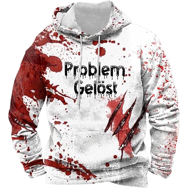 Herren Halloween Hoodie - 3D Kürbis Print Kapuzenpullover