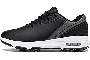 Fenlern Scarpe da Golf da Uomo Antiscivolo Splash Cuscino d'Aria Scarpe Sportive da Golf con Punte