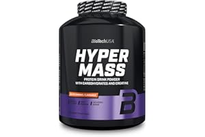 BioTechUSA Hyper Mass - Integratore di massa con miscela di carboidrati e proteine | Creatina micronizzata | Senza glutine, 2.27 kg, Caramello salato