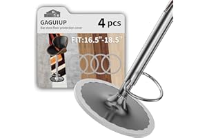 GAGUIUP 4 Pack Bar Stools Leg Protectors Ring, Non Slip Silicone Chair Leg Floor Protector, Pads Bottom Protect Wooden Floor No Scratches No Noise Anti-slip, Stretchable Fits 16.5" to 18.5" Chair Base,Gray