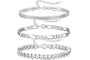 KENIY Armband Herren Kettenarmband für Männer Kubanische Gliederarmband Figaro Seilarmband Panzer kette Armband Herrenarmbänder Herren Schmuck Geburtstags Geschenke für Männer