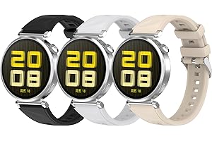 Xisair Silikonowy pasek do zegarka kompatybilny z Huawei Watch GT 5 41 mm, GT 4 41 mm, GT 5 Pro 42 mm, silikonowy, sportowy, wodoodporny, oddychający pasek do smartwatcha 18 mm, 3 szt
