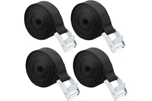 AMTAKE Tie-Down Straps 4Pcs, Heavy Duty Lashing Straps 2m Tension Belts Ratchet Straps Luggage Straps with Metal Buckle for Motorcycles,Trucks,Cargo,Bicycles…