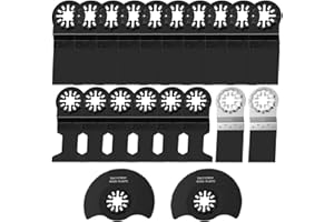 UNPOTEN Multimaster SäGebläTter Multitool SäGebläTter 20 Tlg Starlock SäGeblatt Holz Kunststoff ZubehöR Oszillierwerkzeug SäGebläTter Kit FüR Starlock,Bosch, Makita,Milwaukee, Einhel, Dremel, Dewalt