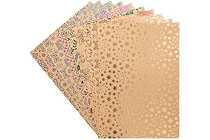 Ideen mit Herz 10 Bogen Design-Papier | Winter/Weihnachten 2 | DIN A4 | 250 g/m² | 10 verschiedene Designs | Kraftpapier mit aufwändiger Folienveredelung