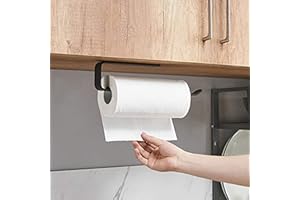 ANHORTS Portarrollos adhesivo de Cocina - Soporte de pared para papel Sin Perforación hecho de Aluminio