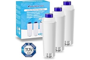 VENUSFILTER Coffee Machine Water Filter for Delonghi DLSC002, DLS C002, 9310926, SER3017, 5513292811, TÜV SÜD Certified Filters for ECAM, ETAM, EC, BC Series (3 Pack)