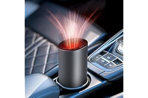Yanirom Portable Car Heater 12V, Car Heaters for Winter with Suction Seat, Plug in Car Heater for Fast Defrosting