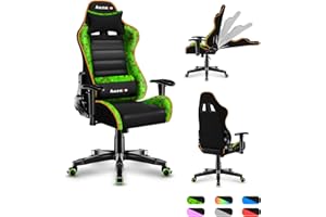 ‎HUZARO huzaro Ranger 6.0 Gaming Stuhl für Kinder Bürostuhl Schreibtischstuhl Armlehnen ergonomisches modernes Design Nacken- und Lendenkissen Kunstleder Wippfunktion Pixel