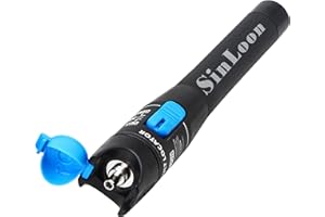 SinLoon Visual Fault Locator,Red Light Pen Fiber Optic Cable Tester Meter,Cable Test Equipment Suitable for 2.5 mm Connector, for CATV Telecommunications Engineering Maintenance（1mW）