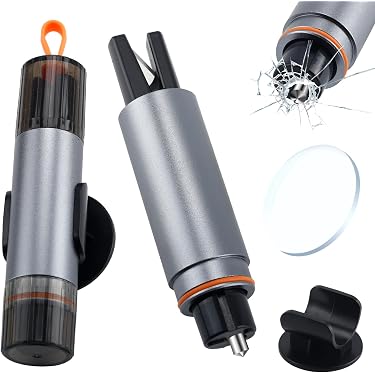 Torcia Di Sicurezza Multifunzione Per Auto – Rompivetro, Tagliacinture, Power Bank, SOS, Magnete, Ricarica USB