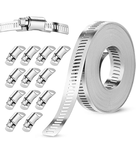 Colliers de Serrage en Acier Inoxydable Colliers de Serrage - Réglable 13-19 Mm pour Les Conduites de Carburant Pipes en Caoutchouc Clips BUNS