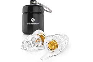 Senner ® WorkPro | Protectores auditivos para el trabajo - Tapones de reducción de ruido con SNR 19 dB - Voces y señales audibles - Con estuche de aluminio, reutilizables