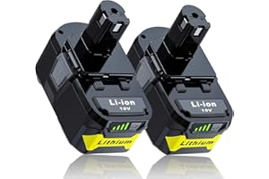 BATTOOL 2 Packs 18V 5.5Ah Batteries Rechange pour Ryobi Batterie 18V P108 RB18L13 RB18L25 RB18L40 RB18L45 P102 P103 P104 P105 P107 P108 P122 Outils sans Fil