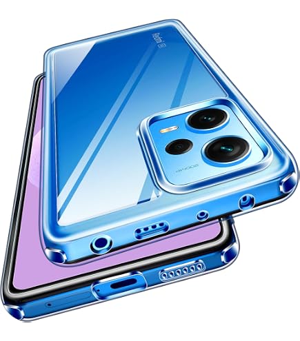 ISOI Cover per Xiaomi Redmi Note 12 Pro 5G, Custodia Trasparente Doppia Integrata, 360 Gradi Full Body Protezione, Silicone TPU Anteriore e PC Indietro Bumper Rugged Antiurto - Trasparente