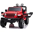 DERAK Jeep 4X4 Style kids ride on car Fantastic design Remote Control Eva Plus Leather Red Bikes
