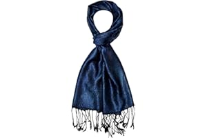 Lorenzo Cana Sciarpa di seta da uomo, 100% seta, elegante motivo Paisley tono su tono