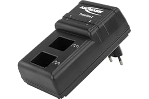 ANSMANN Caricatore Powerline 2 per batterie 9V - Caricabatterie intelligente doppio NiMH / NiCd E-Block - Carica di manutenzione e indicatore LED