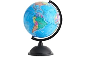 Juvale World Globe for Kids 20,3 cm, Perfetto per Bambini, Studenti di Geografia, Insegnanti e Molto Altro Ancora, Globo del Mondo, ca. 20 cm