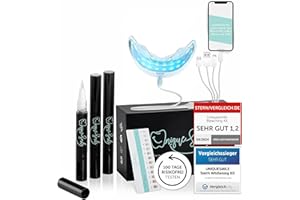 ‎UNIQUESMILE Hochwertiges Teeth whitening kit von UniqueSmile - Testsieger 2023-100 Tage risikofrei testen - All in One Bundle für Zahnaufhellung & weiße Zähne - Zahn Bleaching Set (Basic-Set)