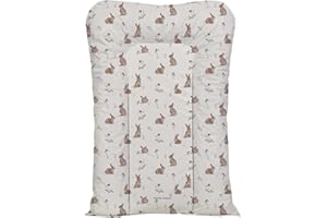 Nest Changing Mat by Mama Shack - Baby Changing Mat with Raised Sides - Waterproof - Fits Most Baby Changing Tables - 67 x 46 cm (Bunnies)