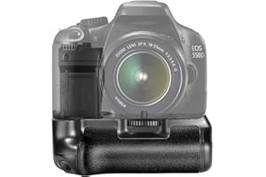 Neewer® BG-E8 Zapasowy uchwyt baterii do lustrzanek Canon EOS 550D/600D/650D/700D Rebel T2i/T3i/T4i/T5i, działa z 1 lub 2 bateriami LP-E8 lub 6 sztuk baterii AA