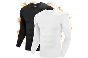 Roadbox Herren Thermoshirt Langarm Kompressionsshirt Männer Funktionsshirt Warmes Thermounterhemd Winter Skiunterwäsche