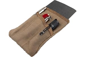 Hide & Drink Multifunktionale Werkzeugtasche, kompakte EDC-Reißverschlusstasche, Mini-Camping-Tool-Etui, gewachste Canvas, Messerholster, handgefertigter schlanker Organizer