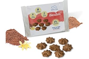 NUVOLAZERO BiscoZero® - Avec seulement 0 % de glucides et de sucres pour chaque portion - Sans gluten - Sans sucre ajouté - Sans lactose- Format de 20 g.