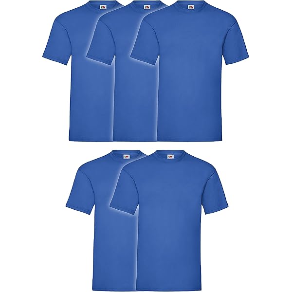 T-shirt Ringer Fruit Of The Loom Blanc Marine