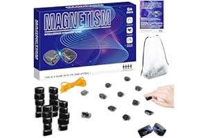 AMBOLIO Magnetisches Schachspiel, Magnet Spiel, Tisch-Magnetspiel, Magnetisches Schachbrett Kampfschach mit Magneteffekt, Tragbares Schachbrett Magnetisch
