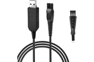 Vicloon Philip ładowarka do golarki, 15 V Shaver kabel do ładowania z małym pędzlem do QC5115, QC5120HQ5, HQ560, HQ586, HQ568HQ6, HQ6070, HQ6071, HQ6073, HQ6076, HQ6075, HQ6076 90 HQ90 6095HQ9 HQ9070