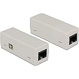 DeLock Netzwerk Isolator Überspannungsschutz Blitzschutz 6 kV RJ45, 62619, grau