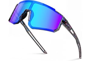 YEAMLTE Occhiali da Sole Bambini, Occhiali Ciclismo Bambino, Occhiali da Sole Sportivi Polarizzati per Bambini, Protezione UV400 per Sport All'aria Aperta, Ciclismo, Tennis, Corsa