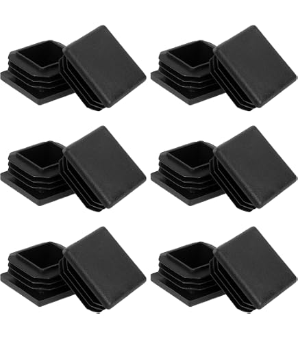 Tappi Per Tubi Rettangolari 150x100mm - 5 Pezzi, Nero, Polietilene, Senza Colla