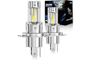XELORD LED H4 Lampadine Auto 12000LM 60W 6500K Bianco Freddo, Fari Abbaglianti e Anabbaglianti, Plug and Play, Sostituzione per Lampade Alogene, Kit da 2 Pezzi