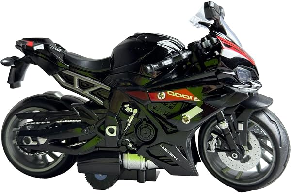 YORISMAL Jet Black S1000RR Réplique de Moto en Aluminium, modèle de Moto Miniature en Tant Que pièce d'exposition, Moulage sous Pression à l'échelle 1:14 - Cadeau - Âge approprié : Enfants (7-14