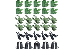 Blanketswarm Juego de 30 juntas de conexión de jardín, junta de conexión tipo A, clip de hebilla, conector cruzado de plástico para estacas de jardinería, soporte de plantas y escalada (16 mm)